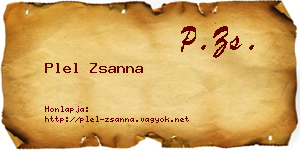 Plel Zsanna névjegykártya